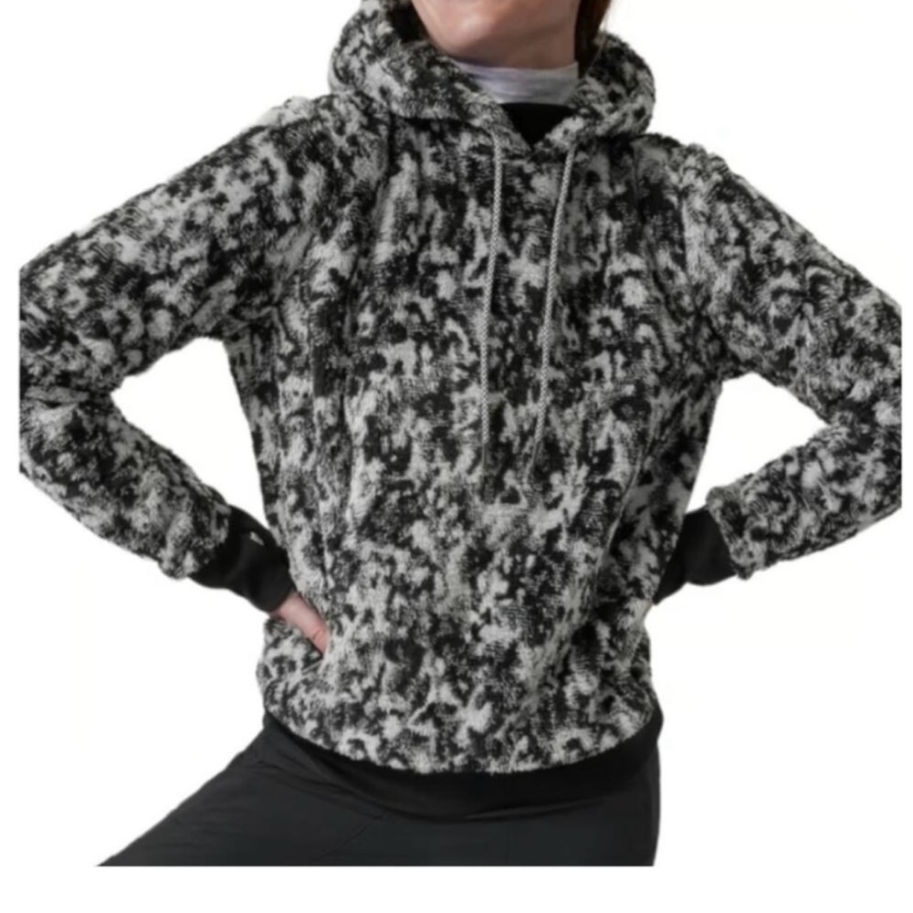 Athleta Tugga Sherpa Jacquard Hoodie XS NWT